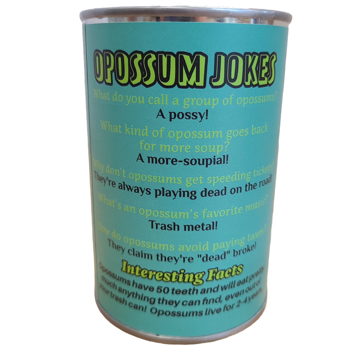 Canned Gifts - Oliver the Canned Opossum