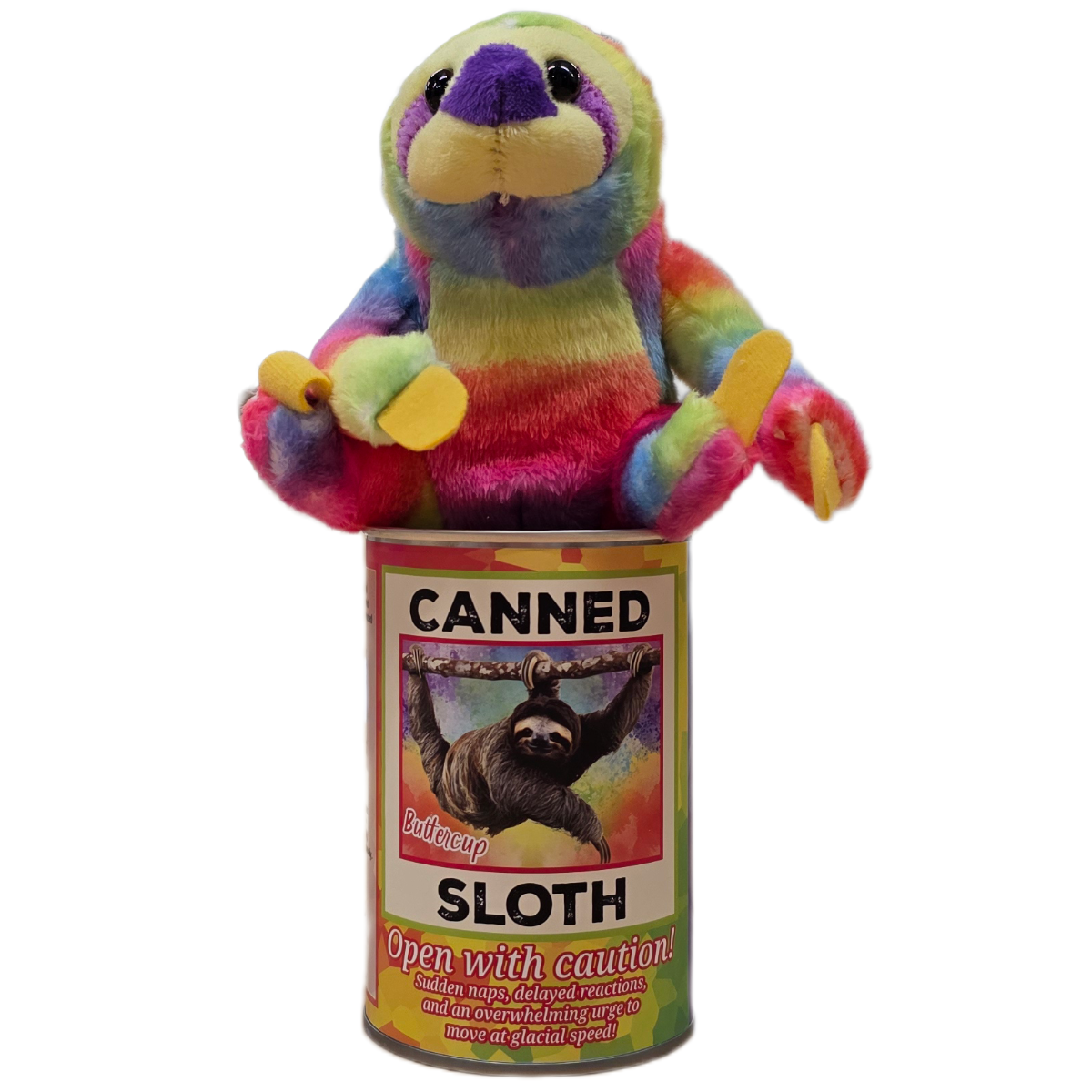 Buttercup the Canned Rainbow Sloth