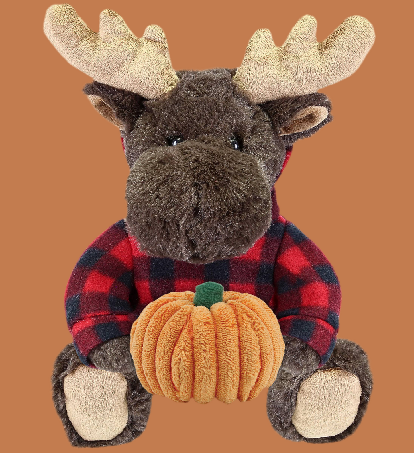 Pumpkin the Moose w/Red Plaid Hoodie
