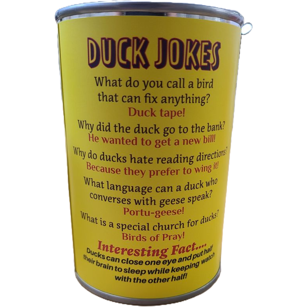 Canned Gifts - Quackers the Canned Ducky