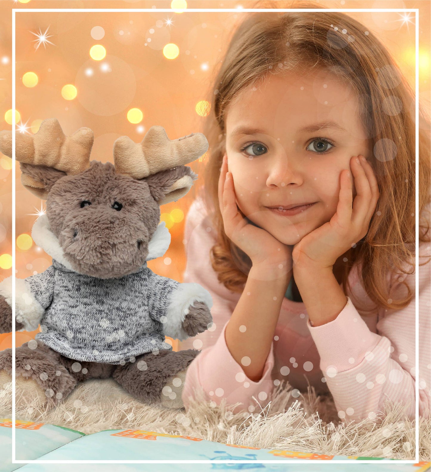 Marvin the Moose w/ Grey Hooded Sweater
