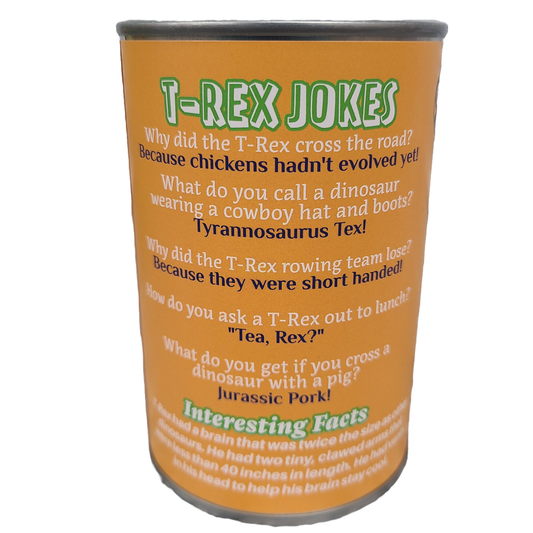 Rumble the Canned T-Rex Dinosaur