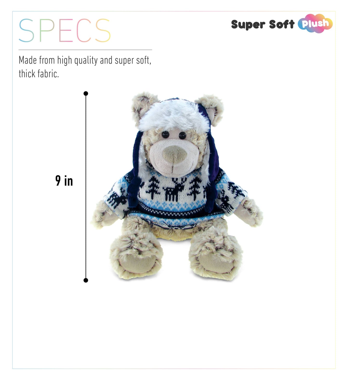 Gerry the Polar Bear w/ Winter Hat and Sweater