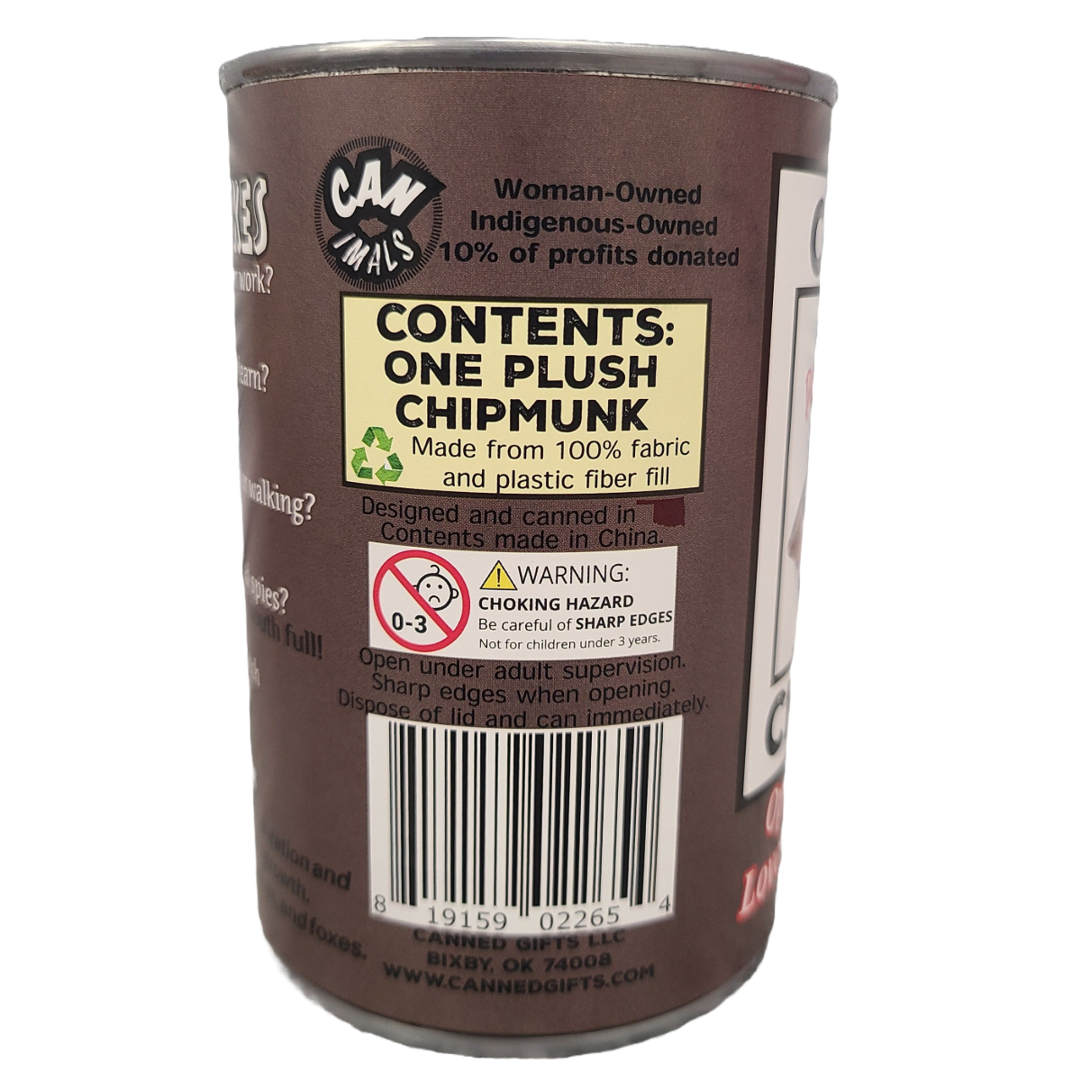 Peanut the Canned Chipmunk