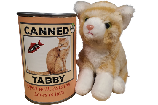 Canned Gifts - Pumpkin the Canned Orange Tabby Cat