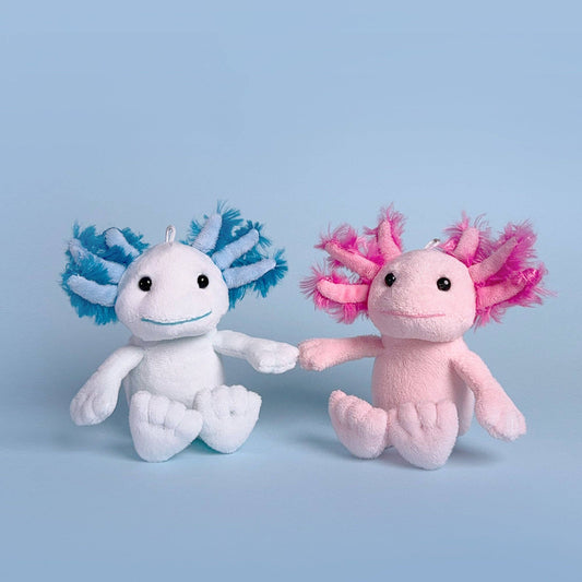 Valentine Collection - 4" Magnetic Axolotl Keychain Pair