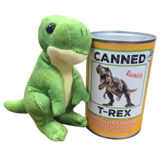 Canned Gifts - Rumble the Canned T-Rex Dinosaur
