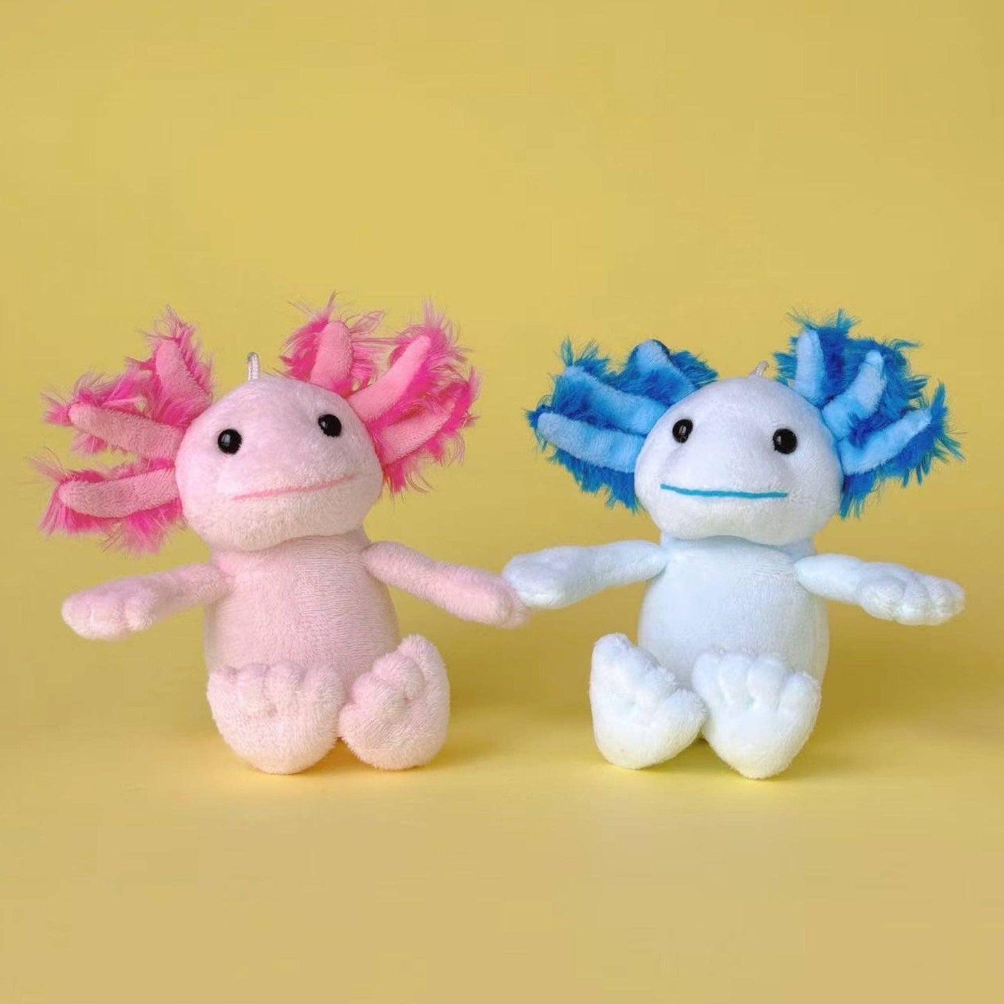 Valentine Collection - 4" Magnetic Axolotl Keychain Pair