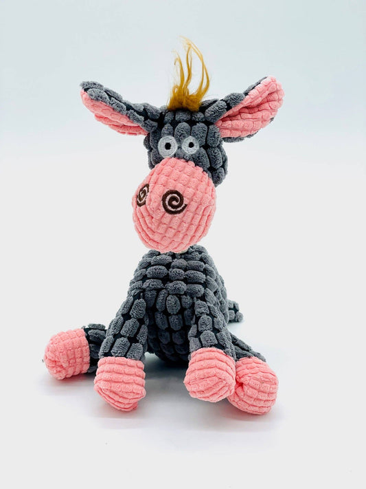 Toys N Treats Box - Drego the Donkey Plush Pet Toy for Cat/Dog