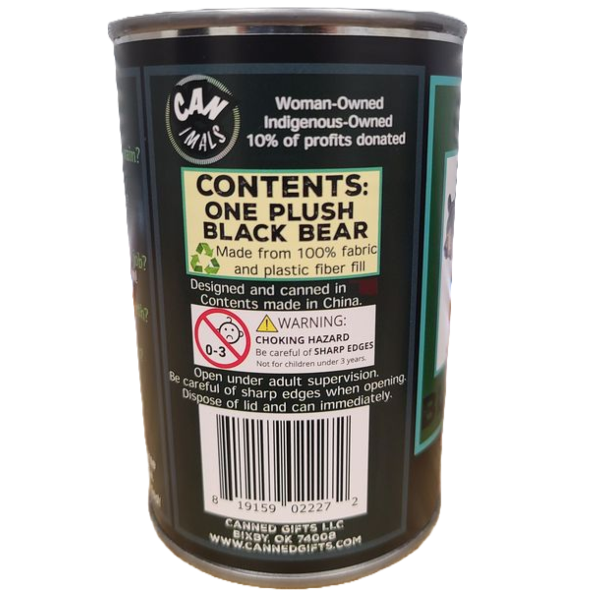 Canned Gifts - Russ the Canned Black Bear