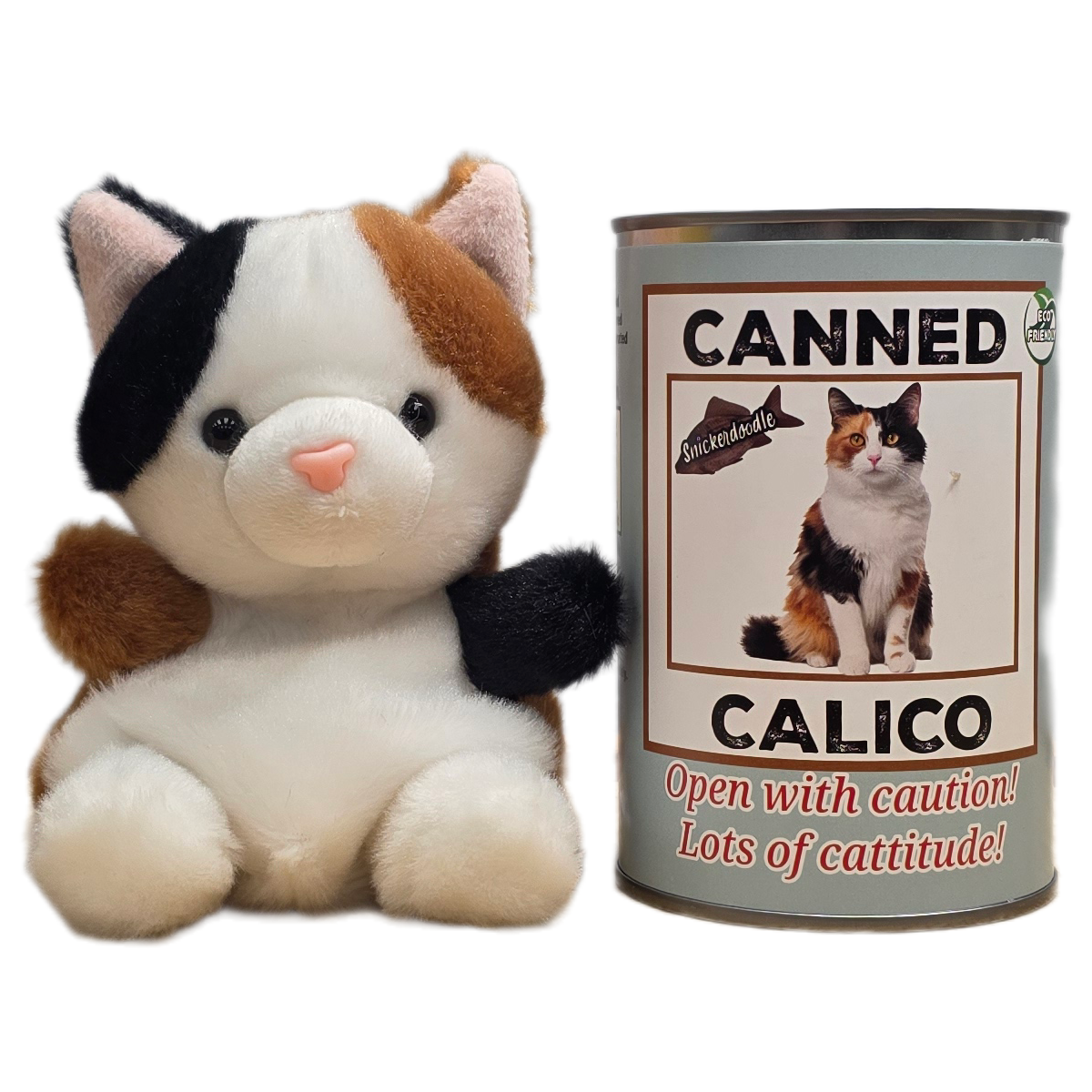 Snickerdoodle the Canned Calico Cat