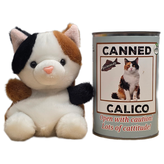 Snickerdoodle the Canned Calico Cat