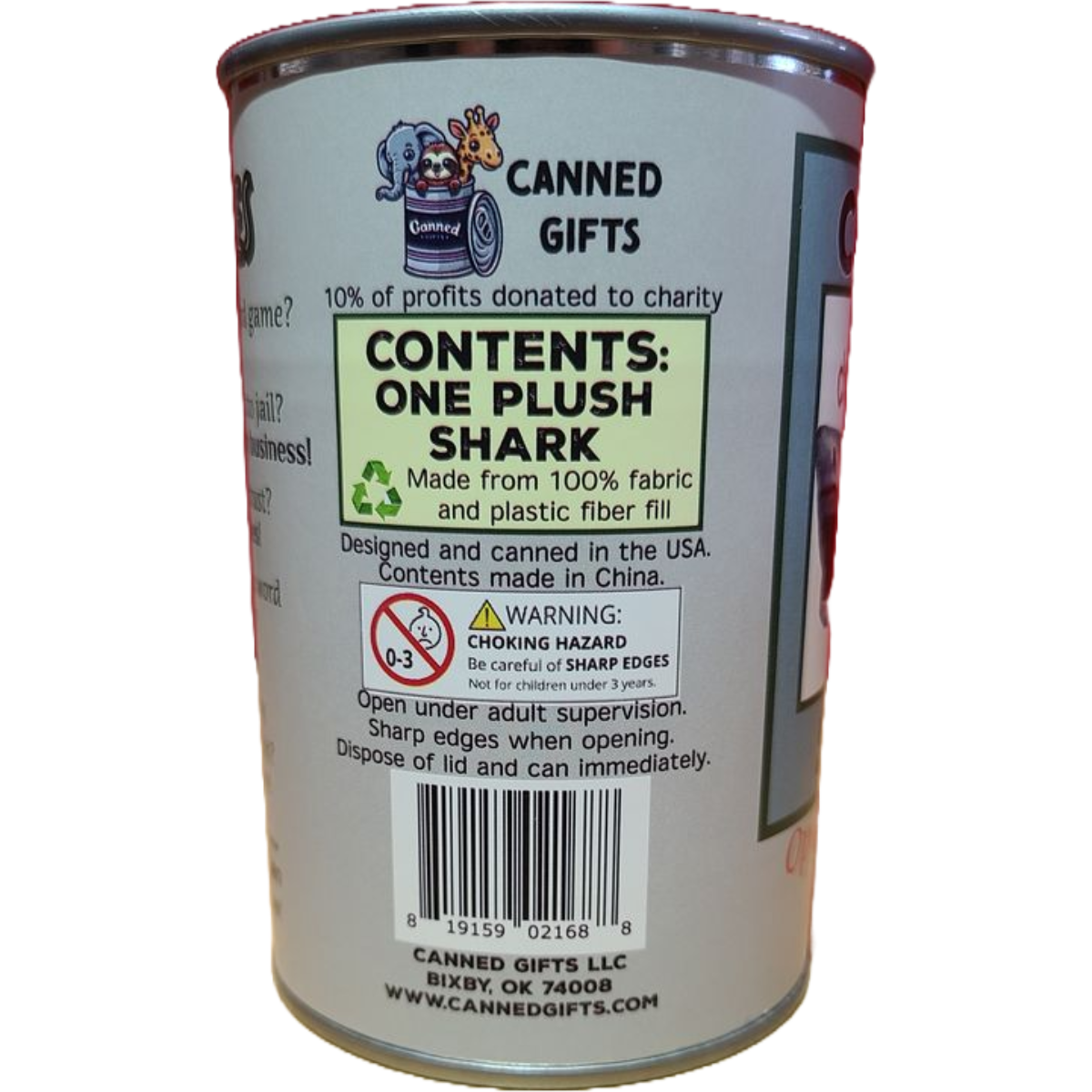 Canned Gifts -Chompers the Canned Shark