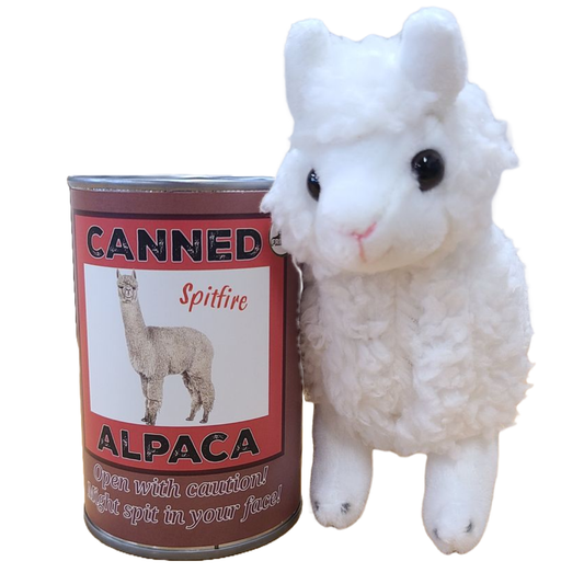 Canned Gifts - Spitfire the Canned Alpaca