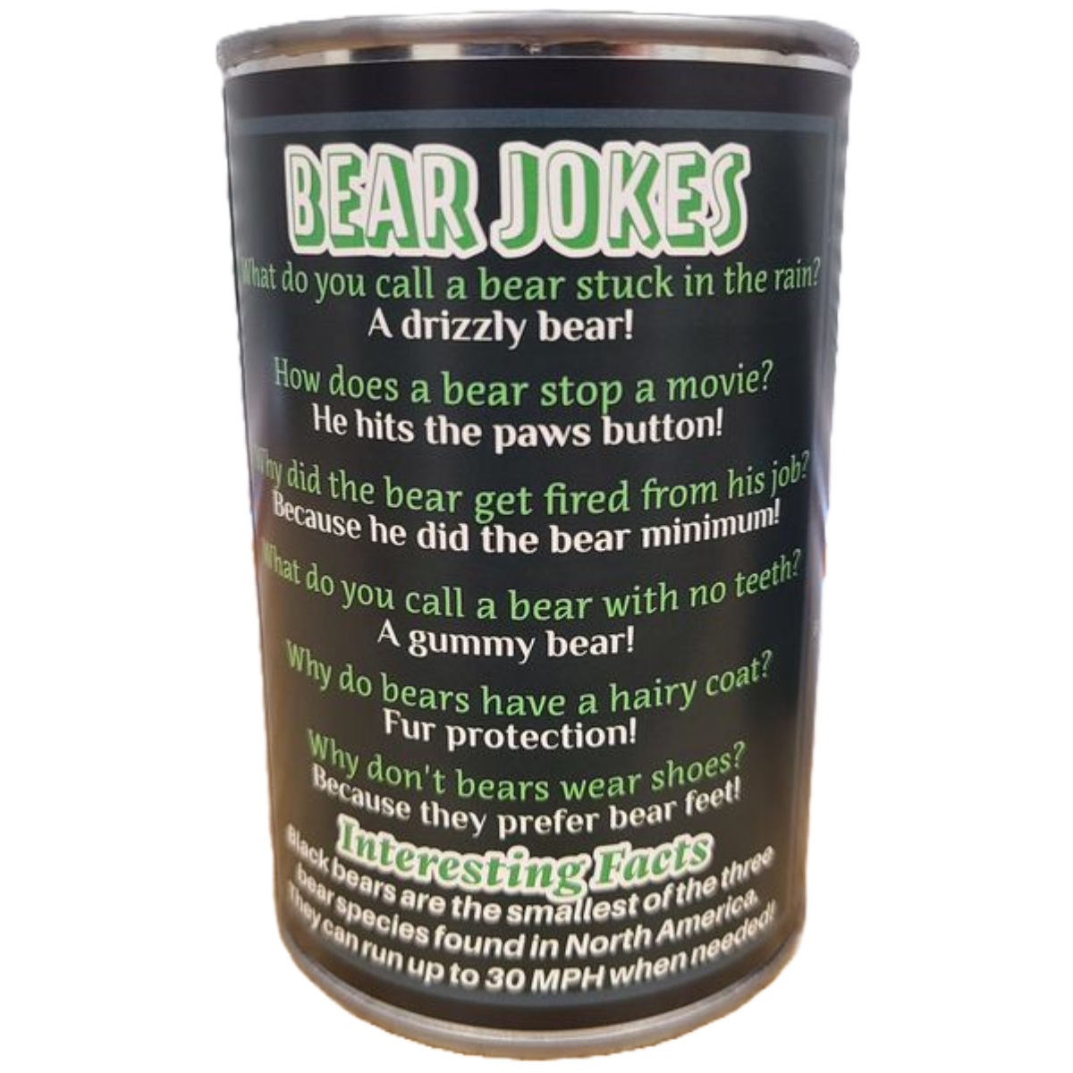 Canned Gifts - Russ the Canned Black Bear