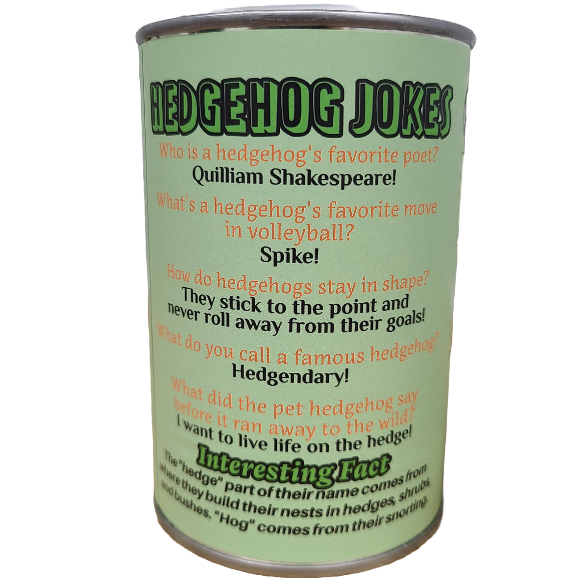 Canned Gifts - Romeo the Canned Hedgehog
