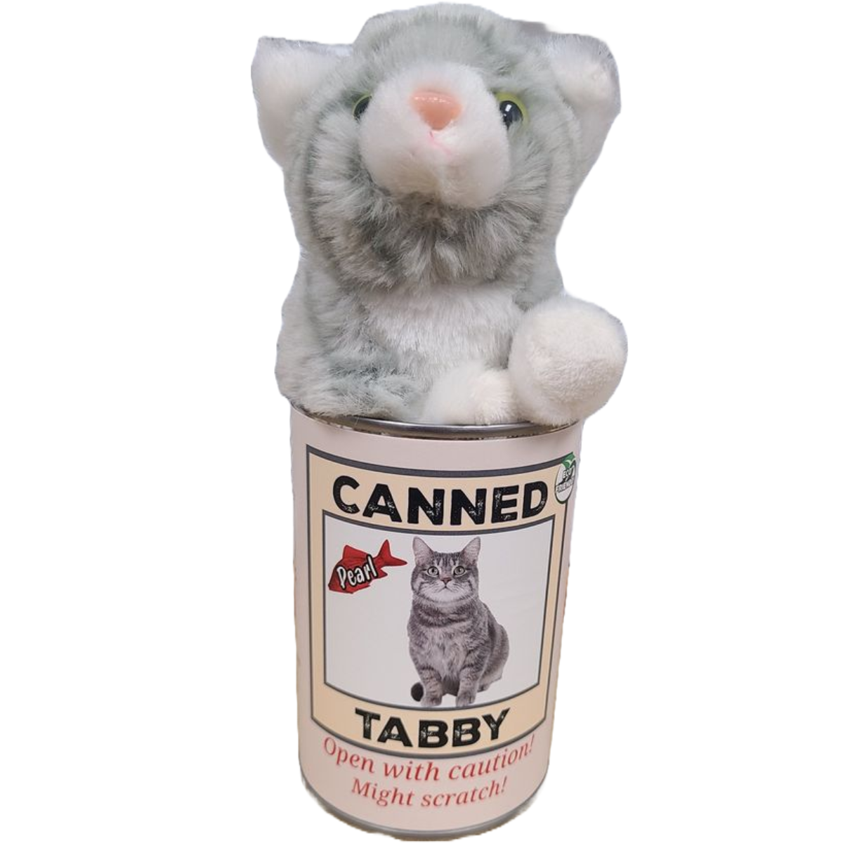 Canned Gifts - Pearl the Canned Gray Tabby