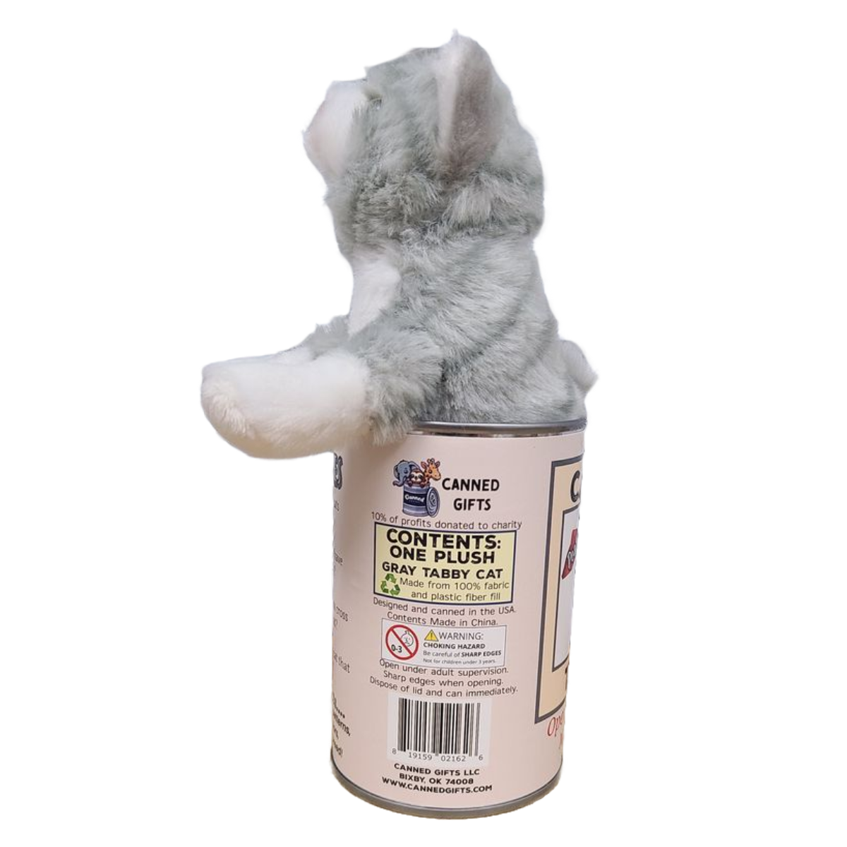 Canned Gifts - Pearl the Canned Gray Tabby
