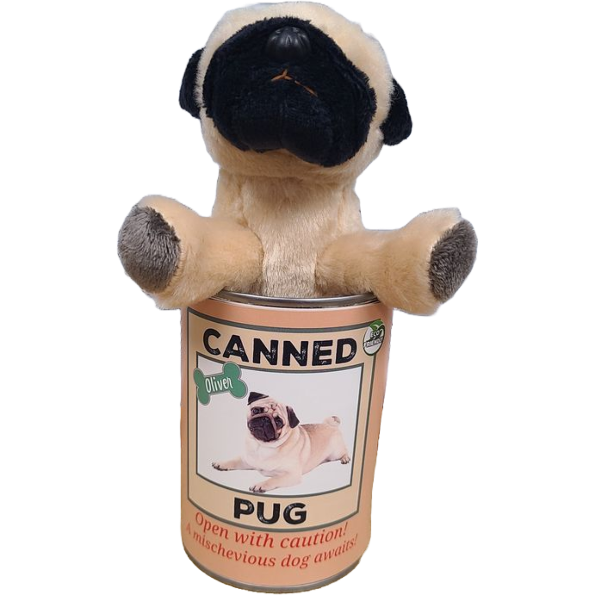 Oliver the Canned Pug - Rescue Dog