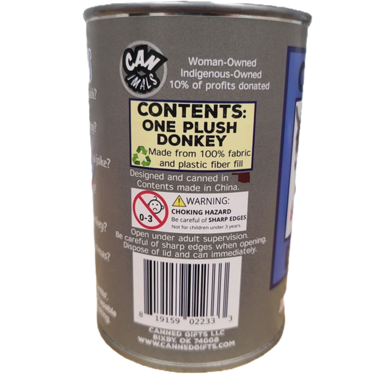 Canned Gifts - Gus the Canned Donkey