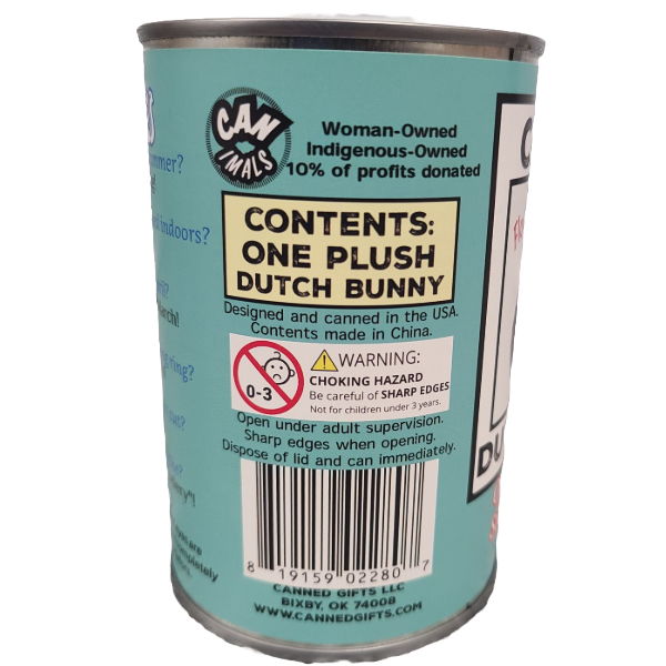 Flopsy the Canned Dutch Bunny
