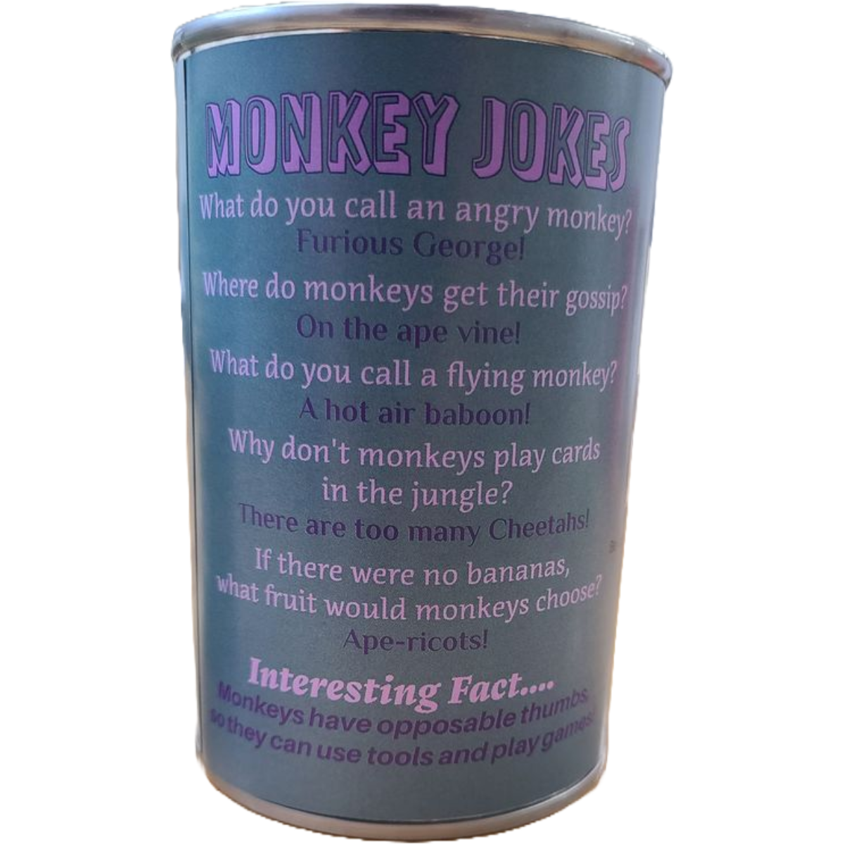 Canned Gifts - Moxie the Canned Monkey
