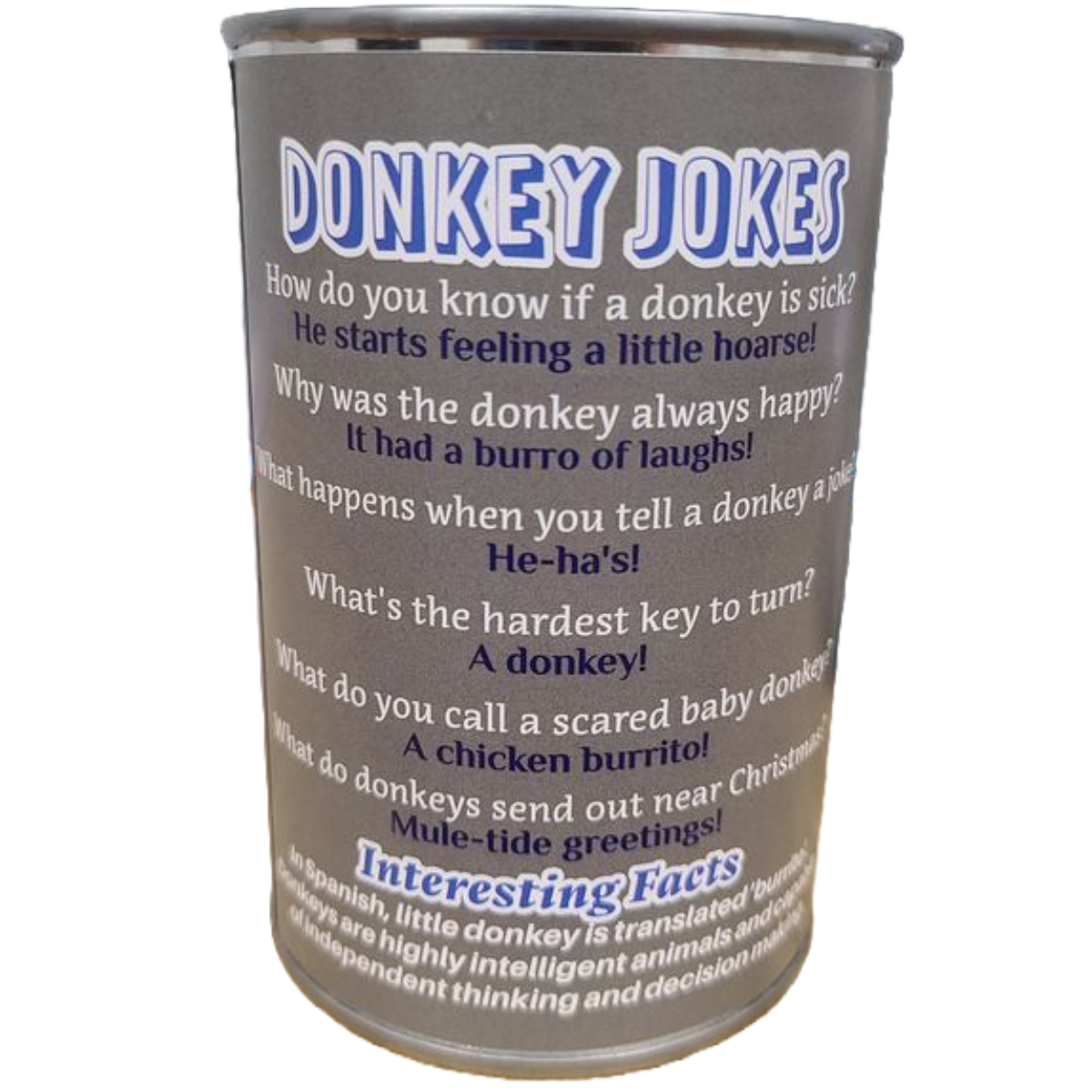 Canned Gifts - Gus the Canned Donkey