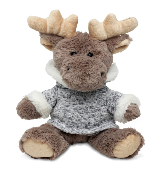 Marvin the Moose w/ Grey Hooded Sweater