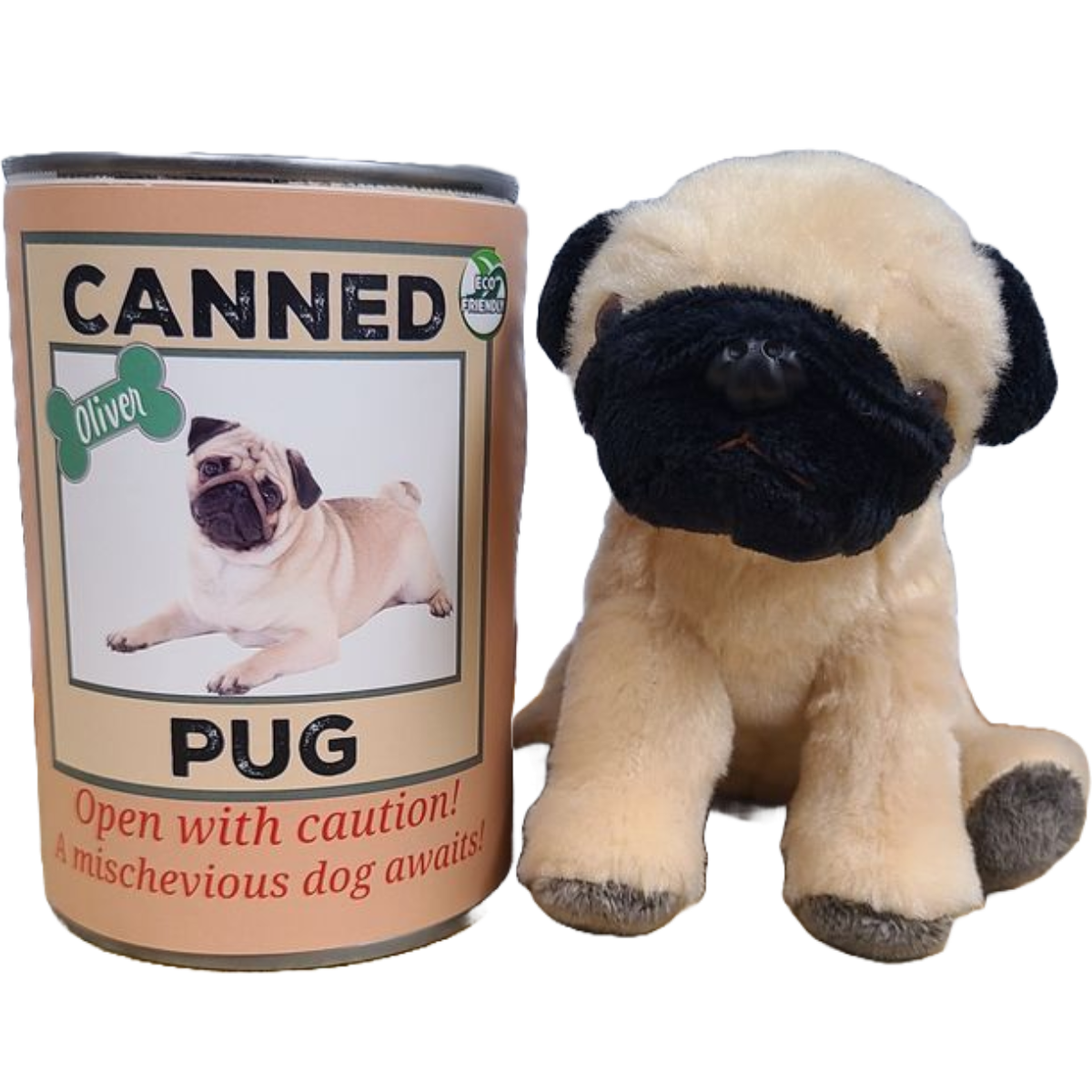 Oliver the Canned Pug - Rescue Dog