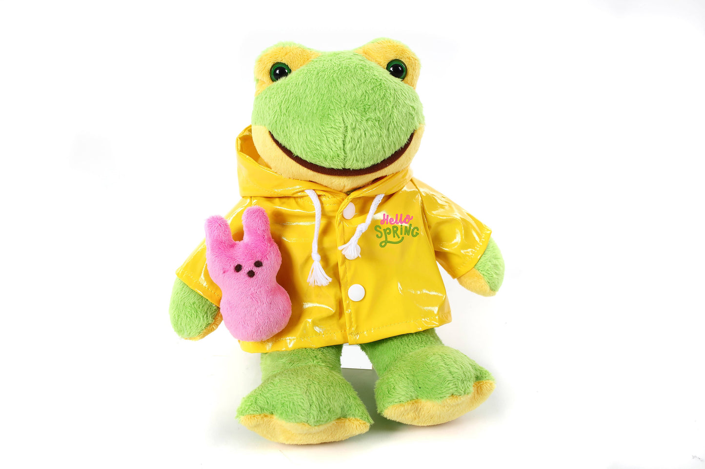 Easter Collection - Frog in a Raincoat Holding a Peep
